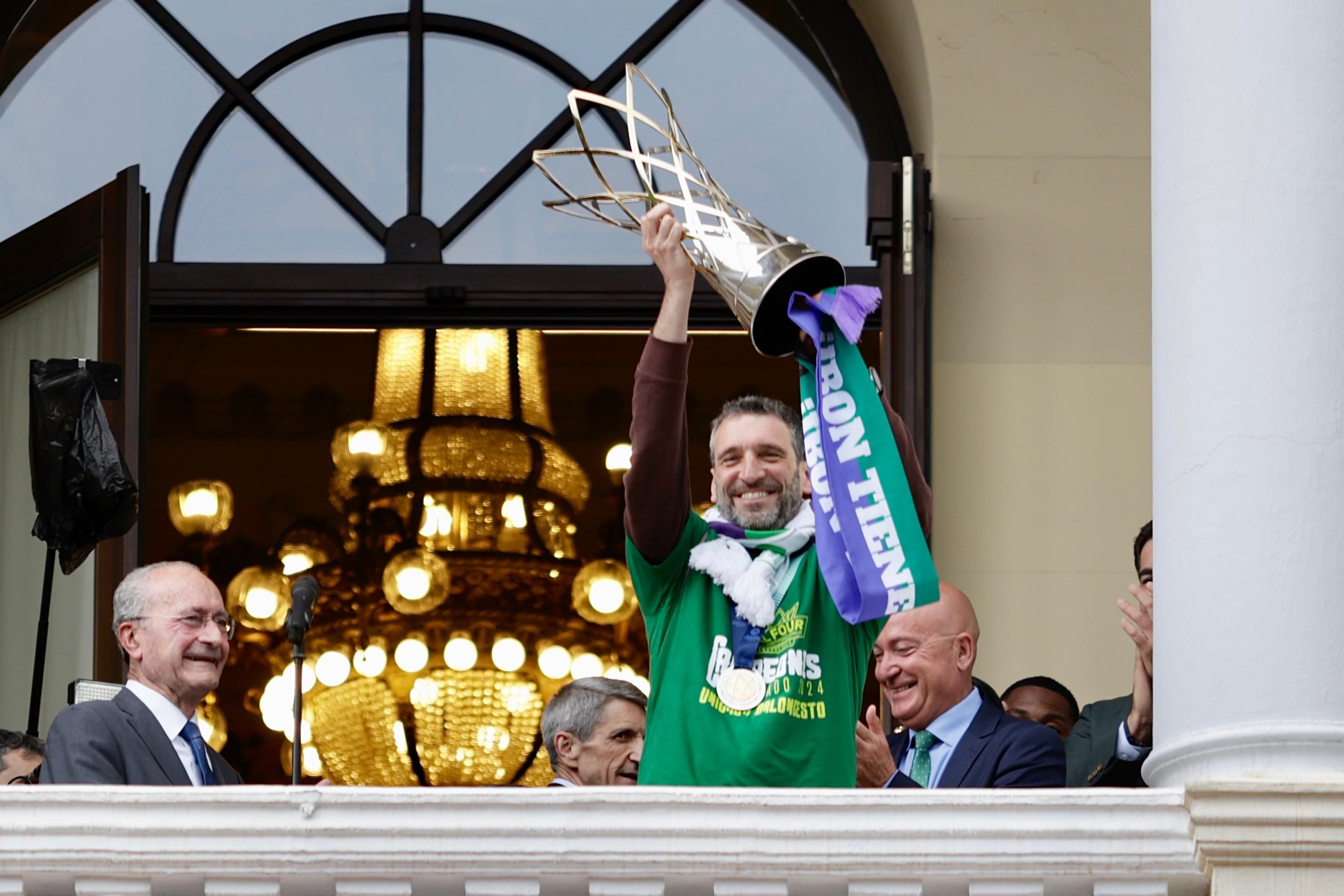 El Unicaja celebra el título de la Champions League en Málaga