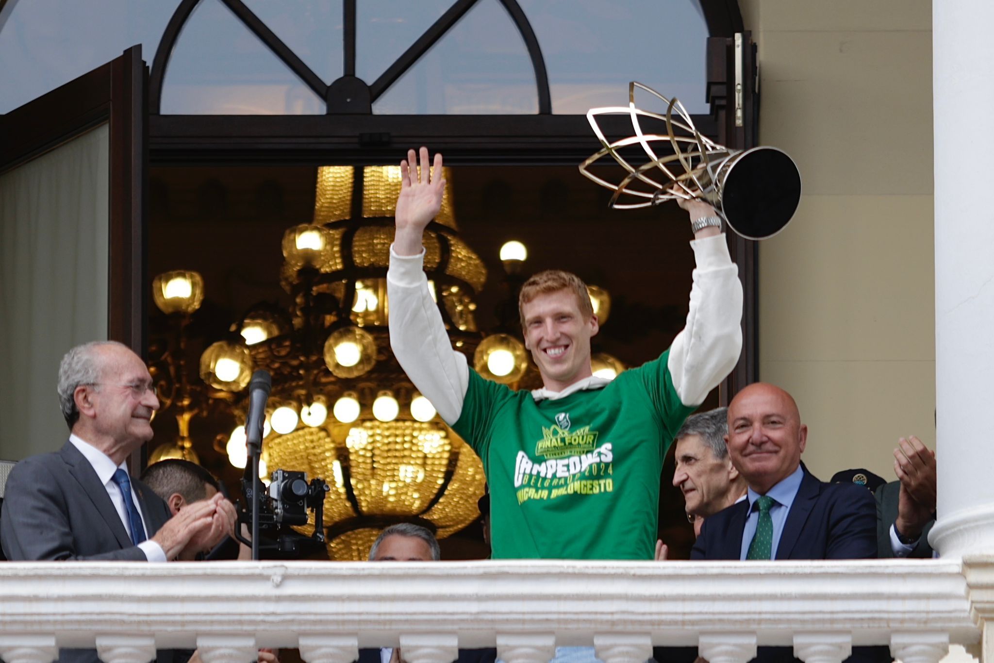 El Unicaja celebra el título de la Champions League en Málaga
