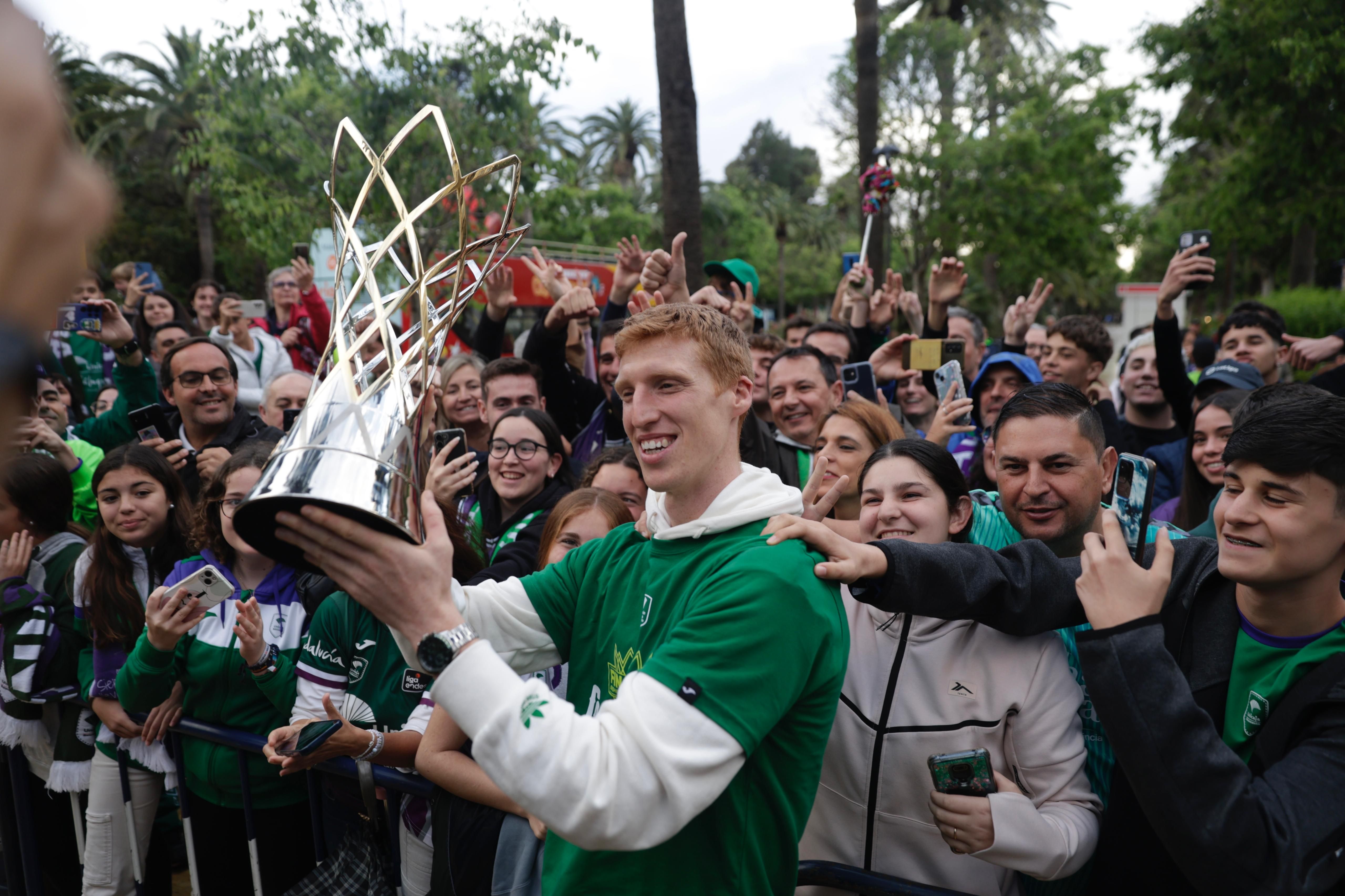El Unicaja celebra el título de la Champions League en Málaga