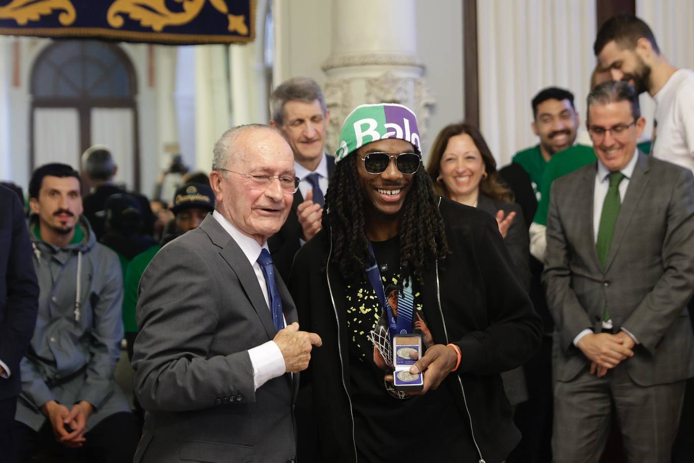 El Unicaja celebra el título de la Champions League en Málaga