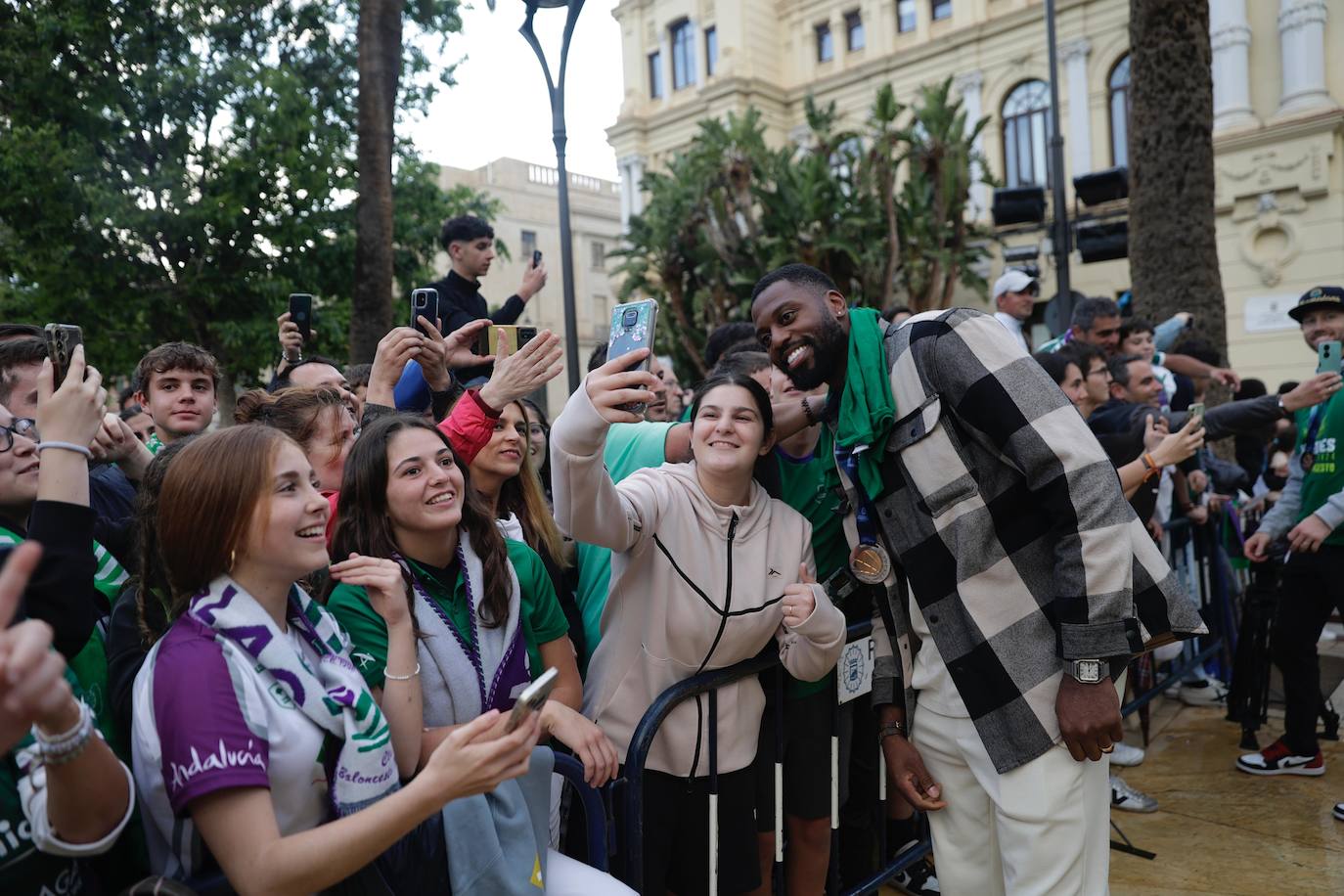 El Unicaja celebra el título de la Champions League en Málaga