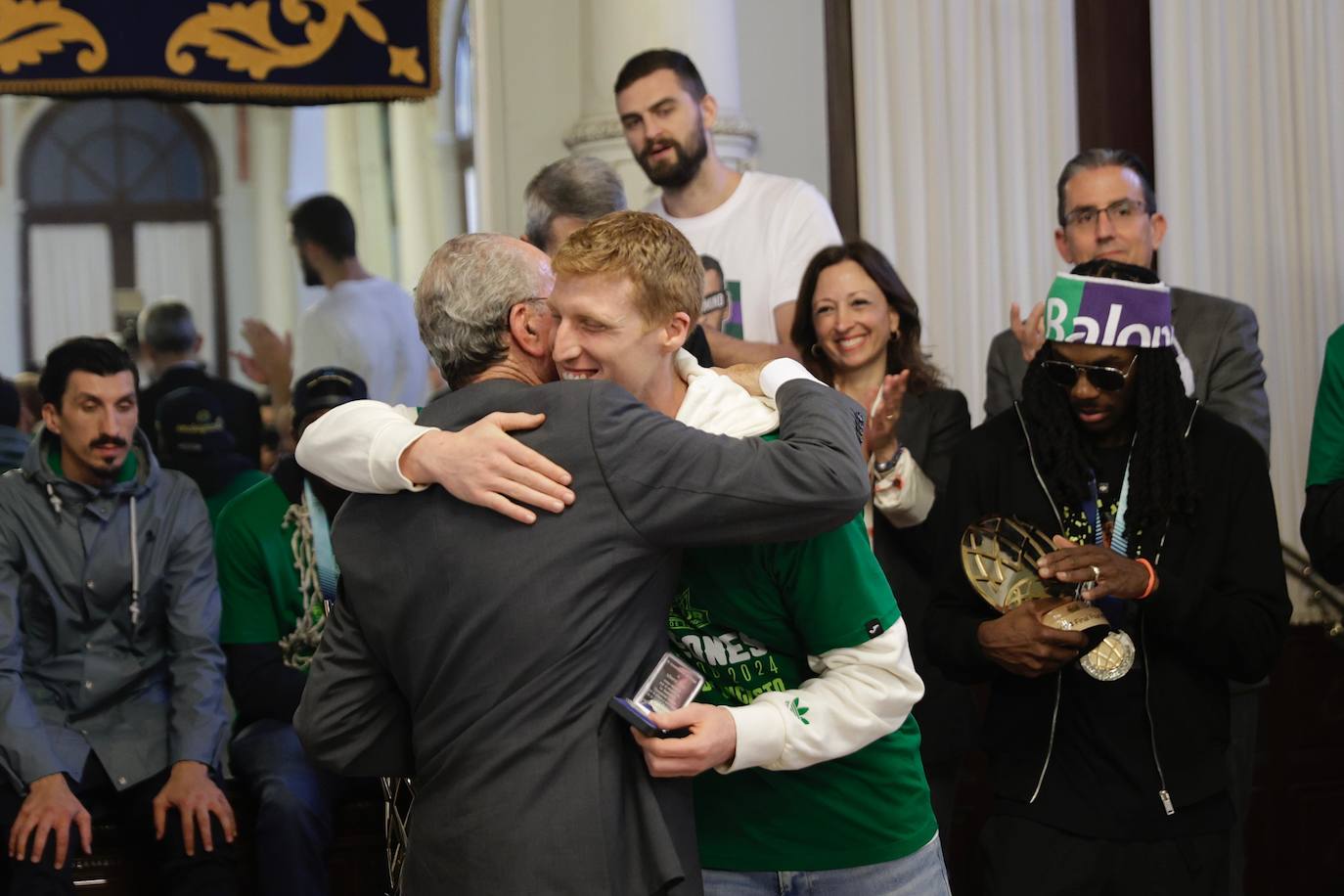El Unicaja celebra el título de la Champions League en Málaga