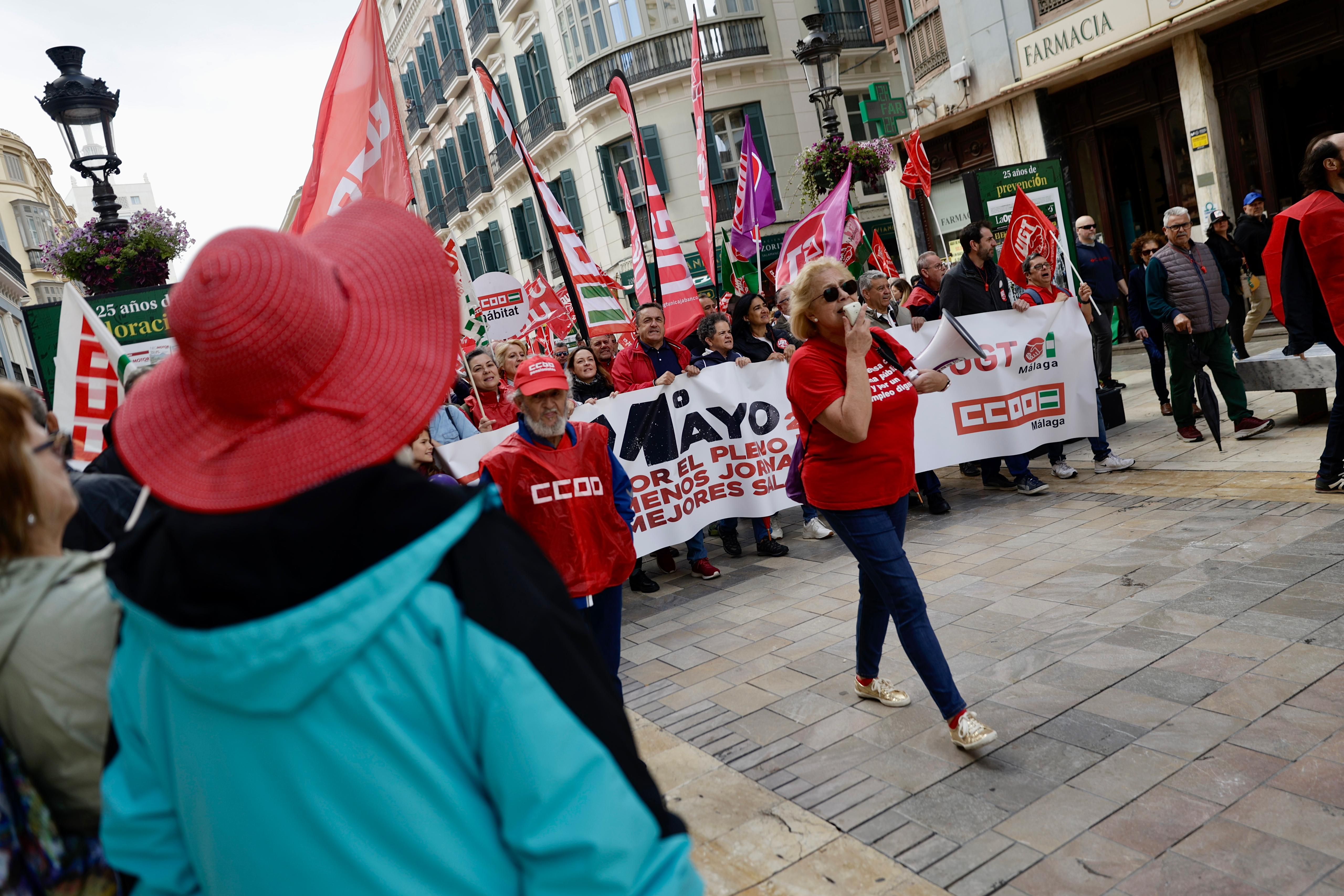 Así ha sido la manifestación del 1 de mayo en Málaga