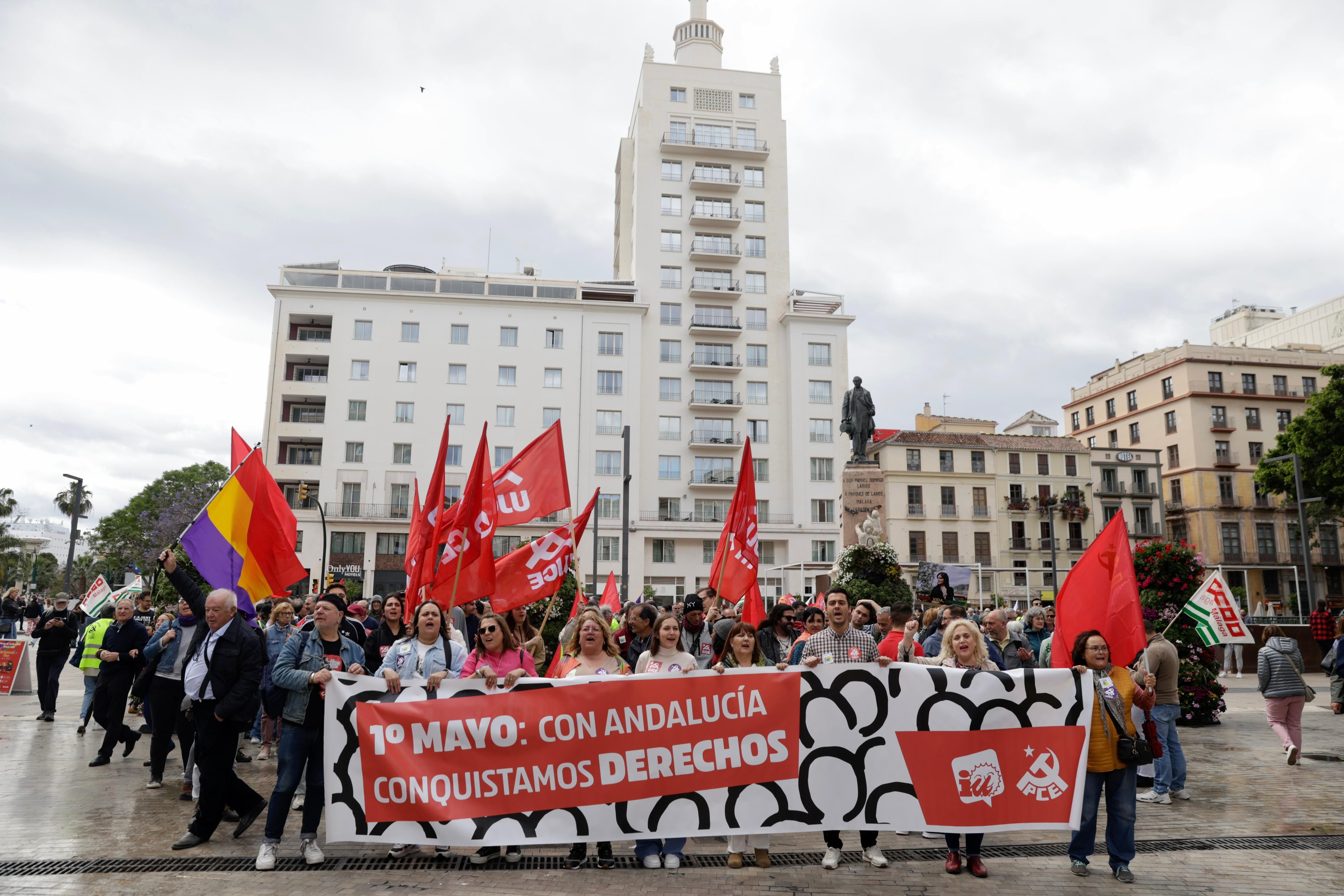 Así ha sido la manifestación del 1 de mayo en Málaga