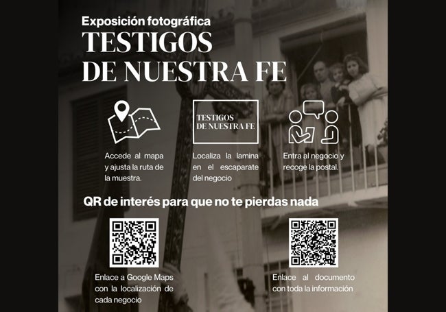 El código QR direcciona al público a los establecimientos donde se encuentran las fotografías.