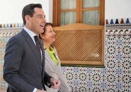 Juanma Moreno y Carmen Crespo, este jueves en el Parlamento.