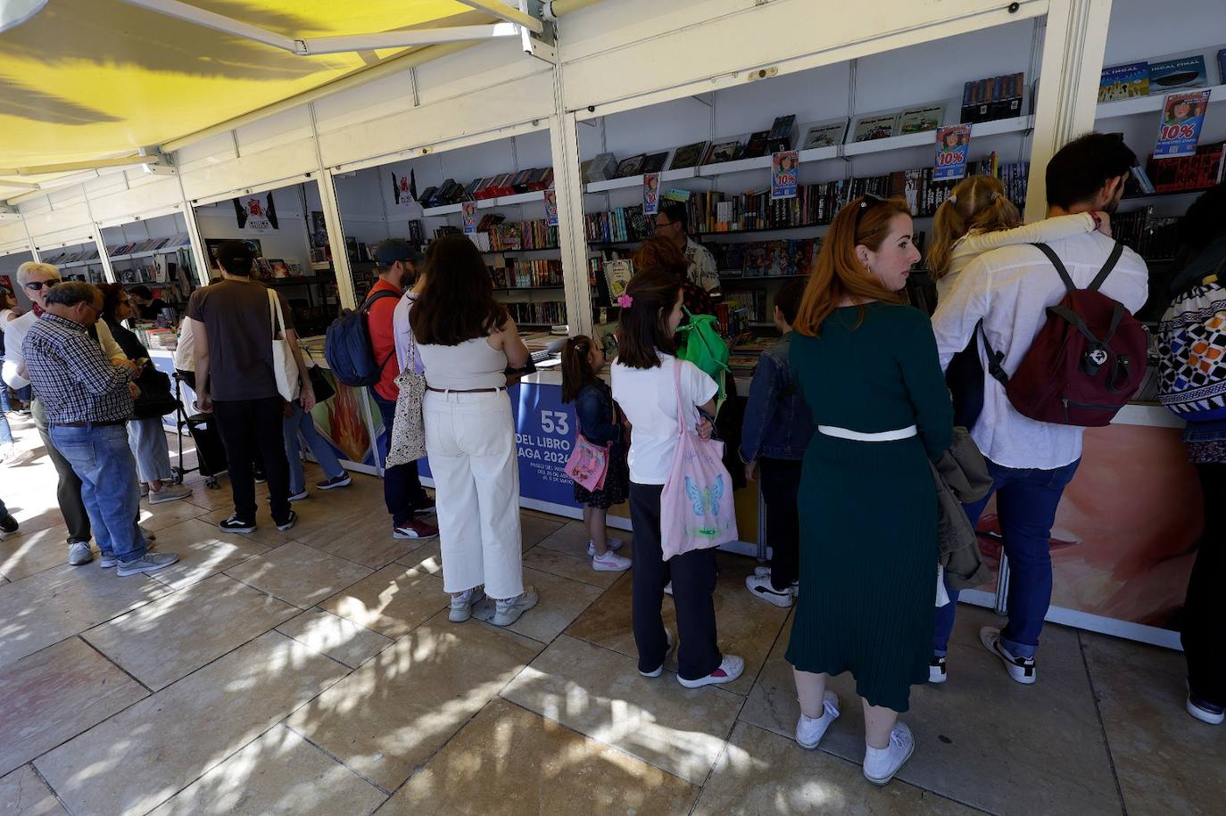 Jornada del sábado en la Feria del Libro de Málaga en el parque