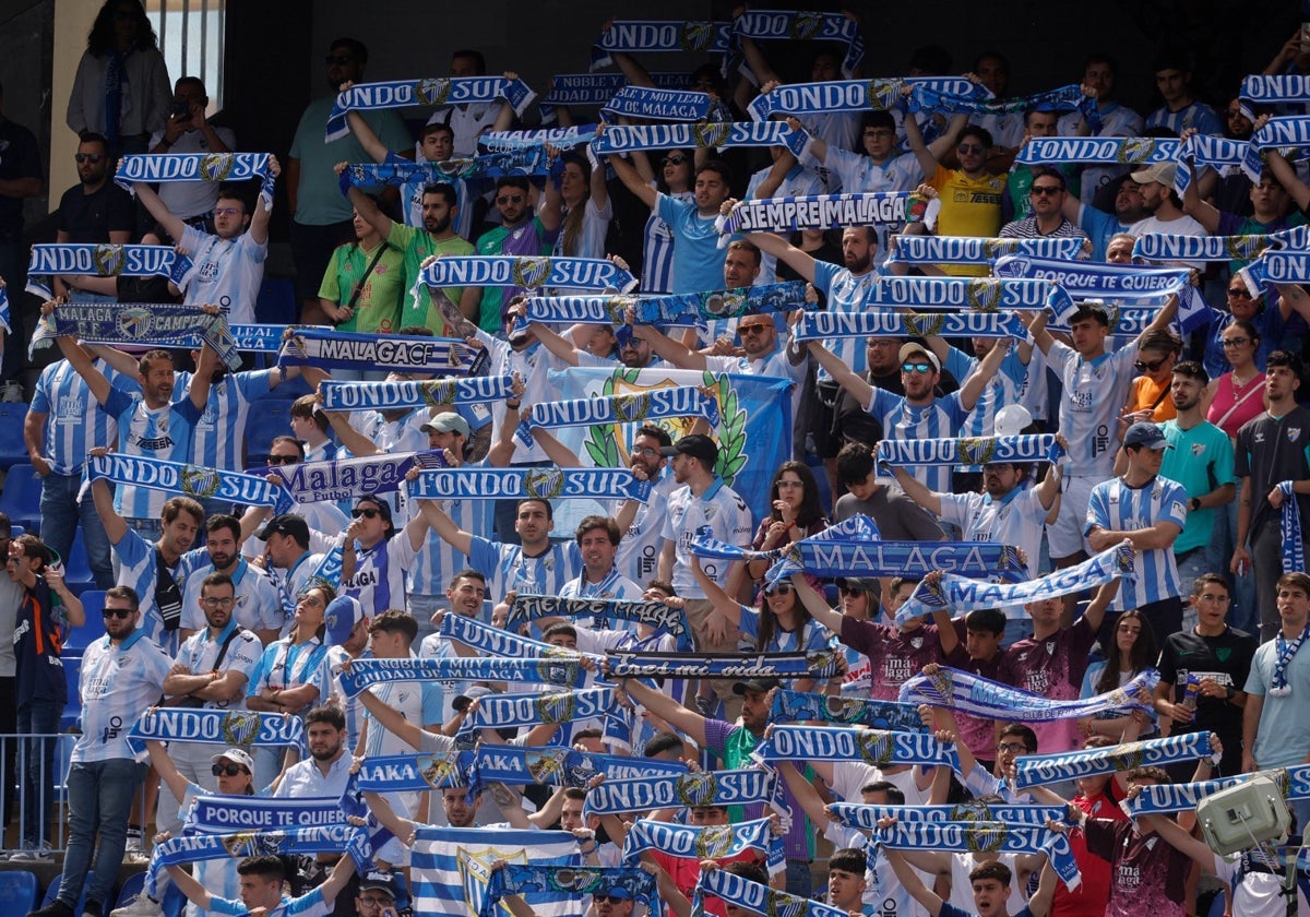 La afición, el pasado domingo ante el Mérida.