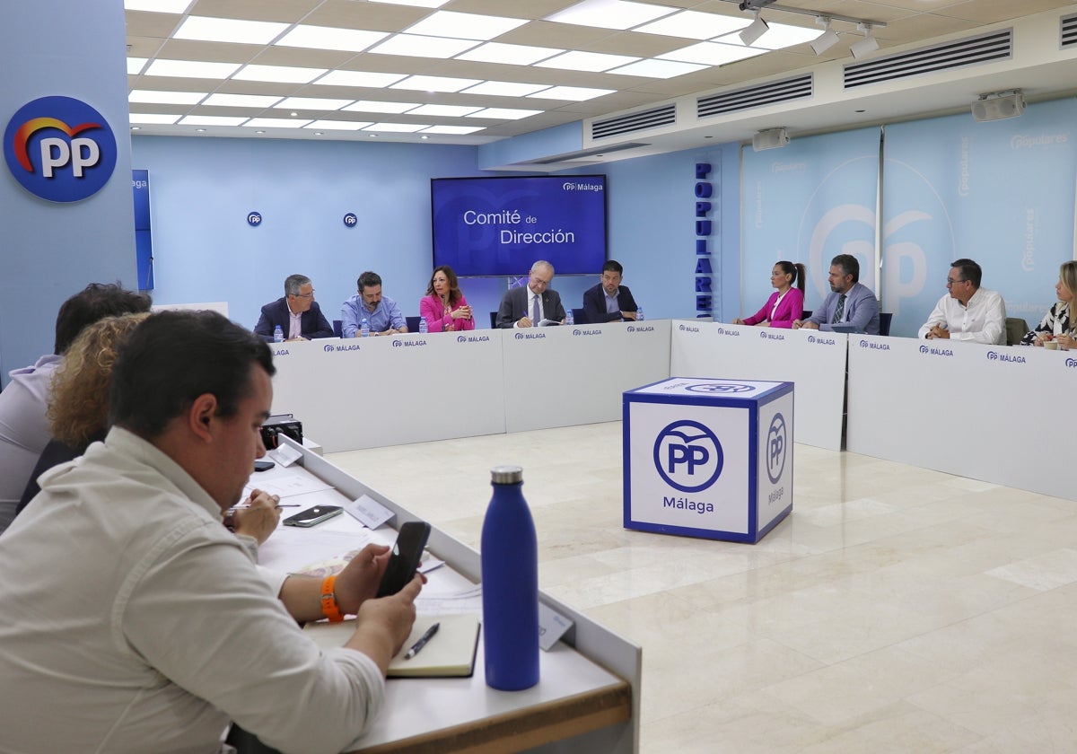 Reunión del comité de dirección del PP malagueño.