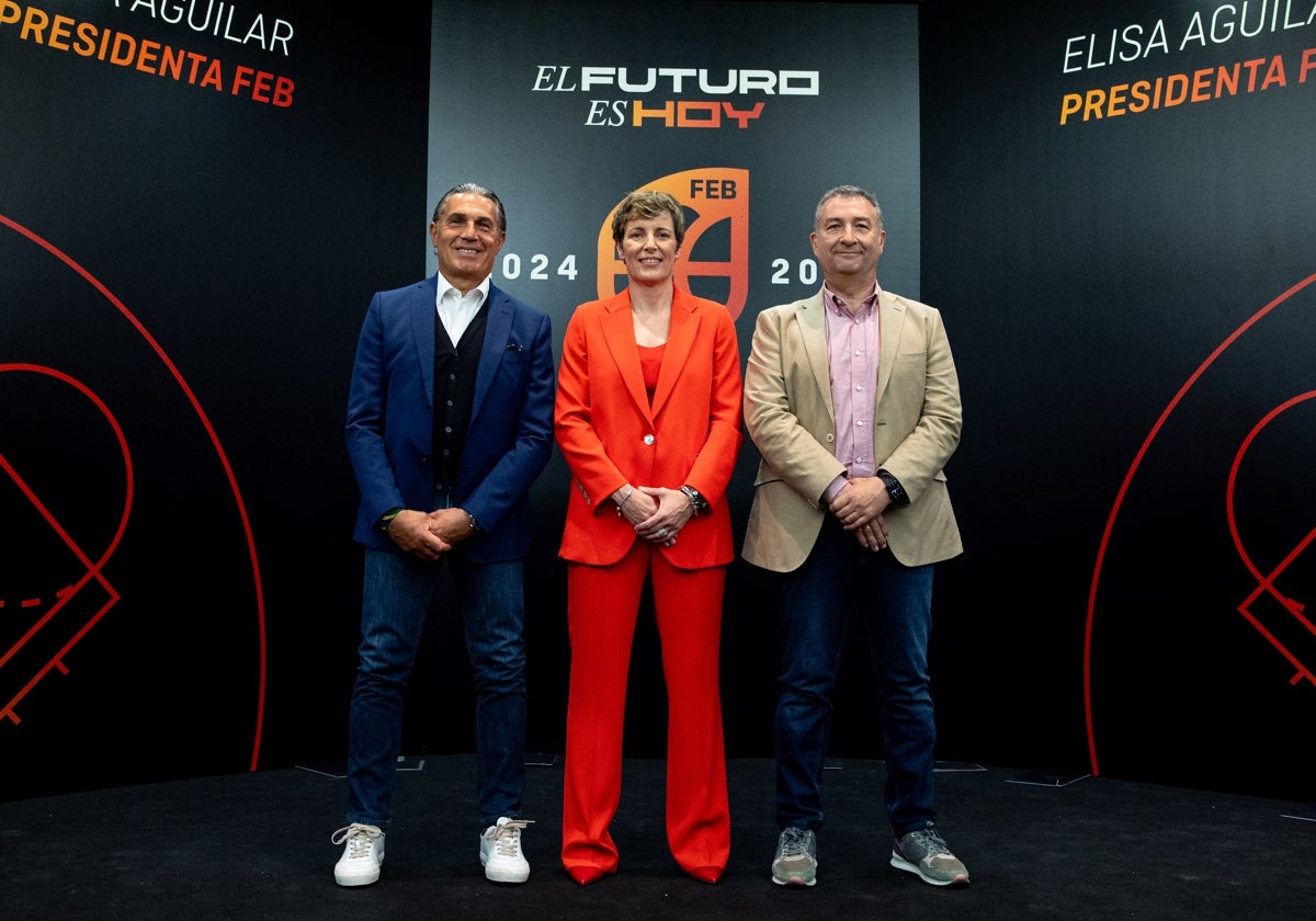 Sergio Scariolo, Elisa Aguilar y Miguel Méndez.