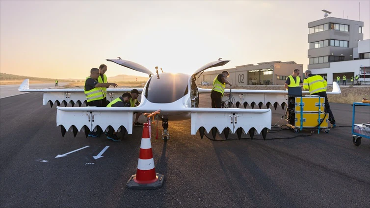 Dron para pasajeros de la compañía Lilium, como el que se pretende utilizar en Málaga.