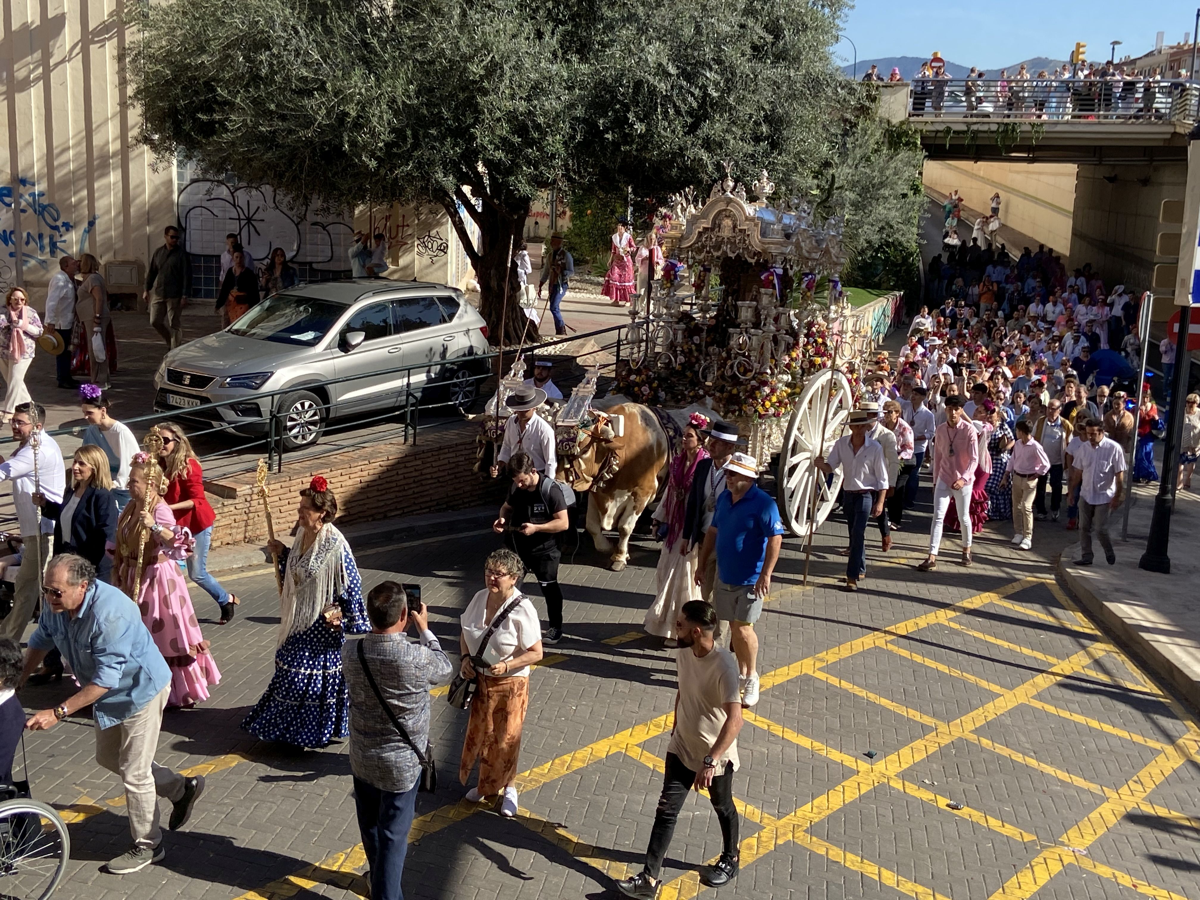 La salida de la Real Hermandad de Málaga hacia El Rocío, en imágenes