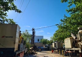 Vista del sondeo de El Saltillo, en el polígono industrial La Leala de Arroyo de la Miel.