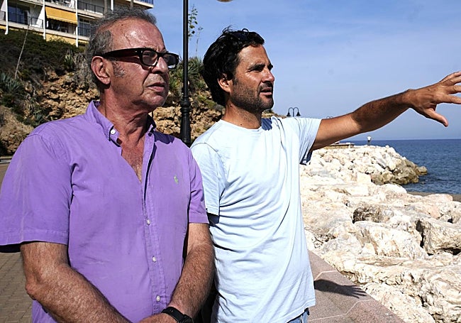 Antonio Pérez y Díaz Lorenzo, en Playamar, preparando la película 'Vírgenes'.