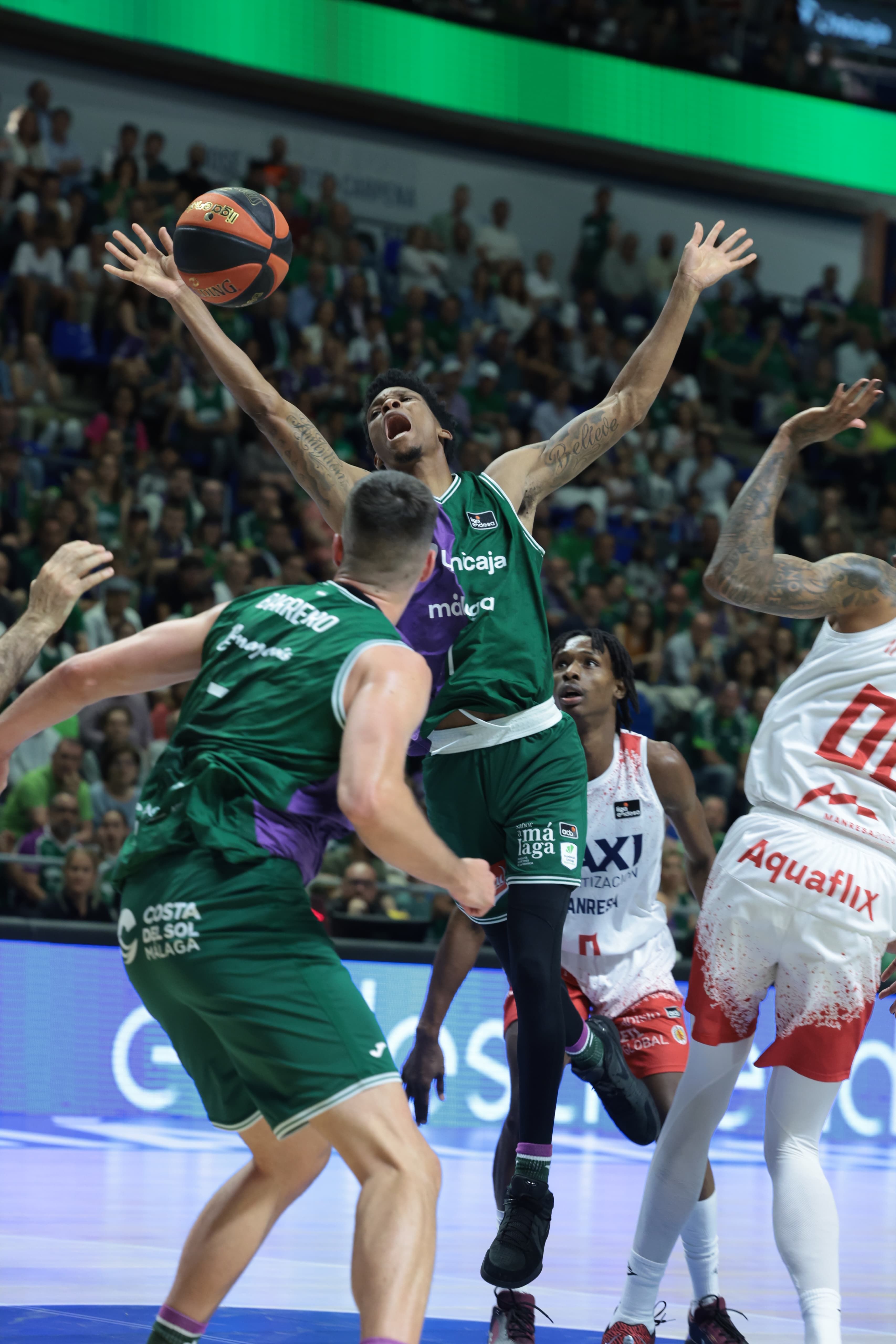 El Unicaja-Baxi Manresa del primer partido de cuartos de final, en imágenes