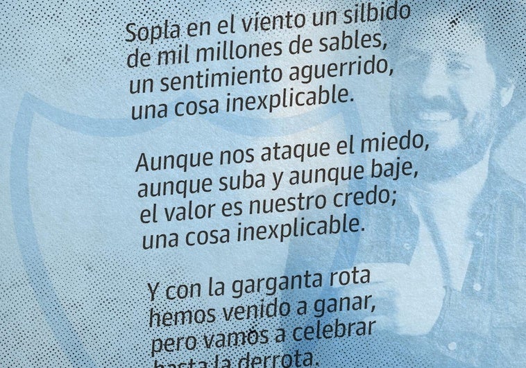 Fragmento de la letra.