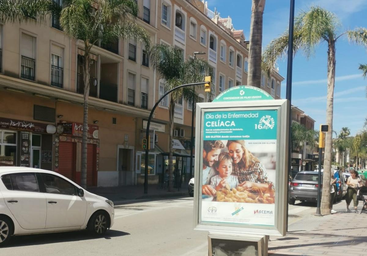 Uno de los carteles instalados en el municipio.