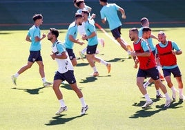La plantilla, en acción esta semana.