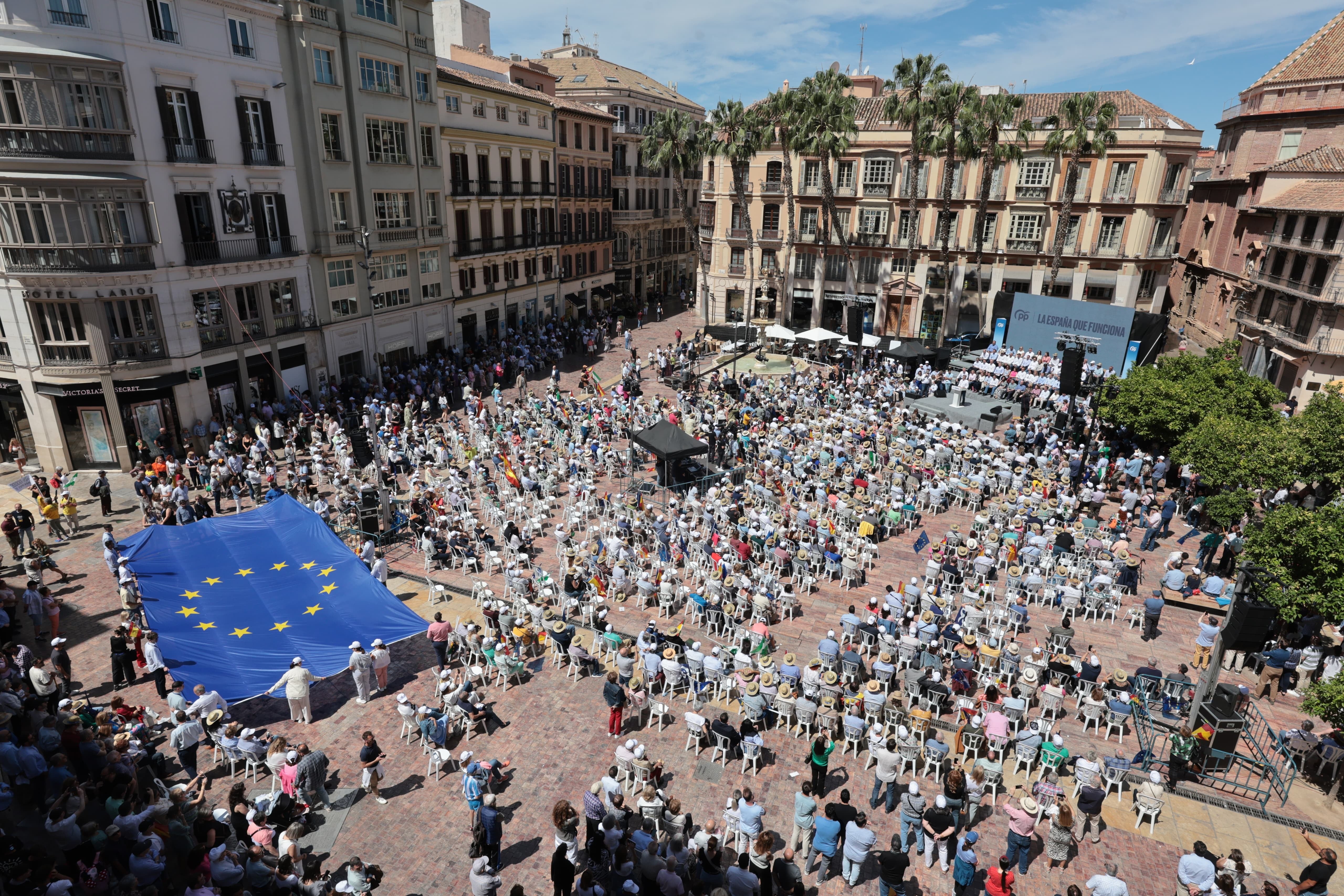 El acto de Alberto Núñez Feijóo en Málaga, en imágenes