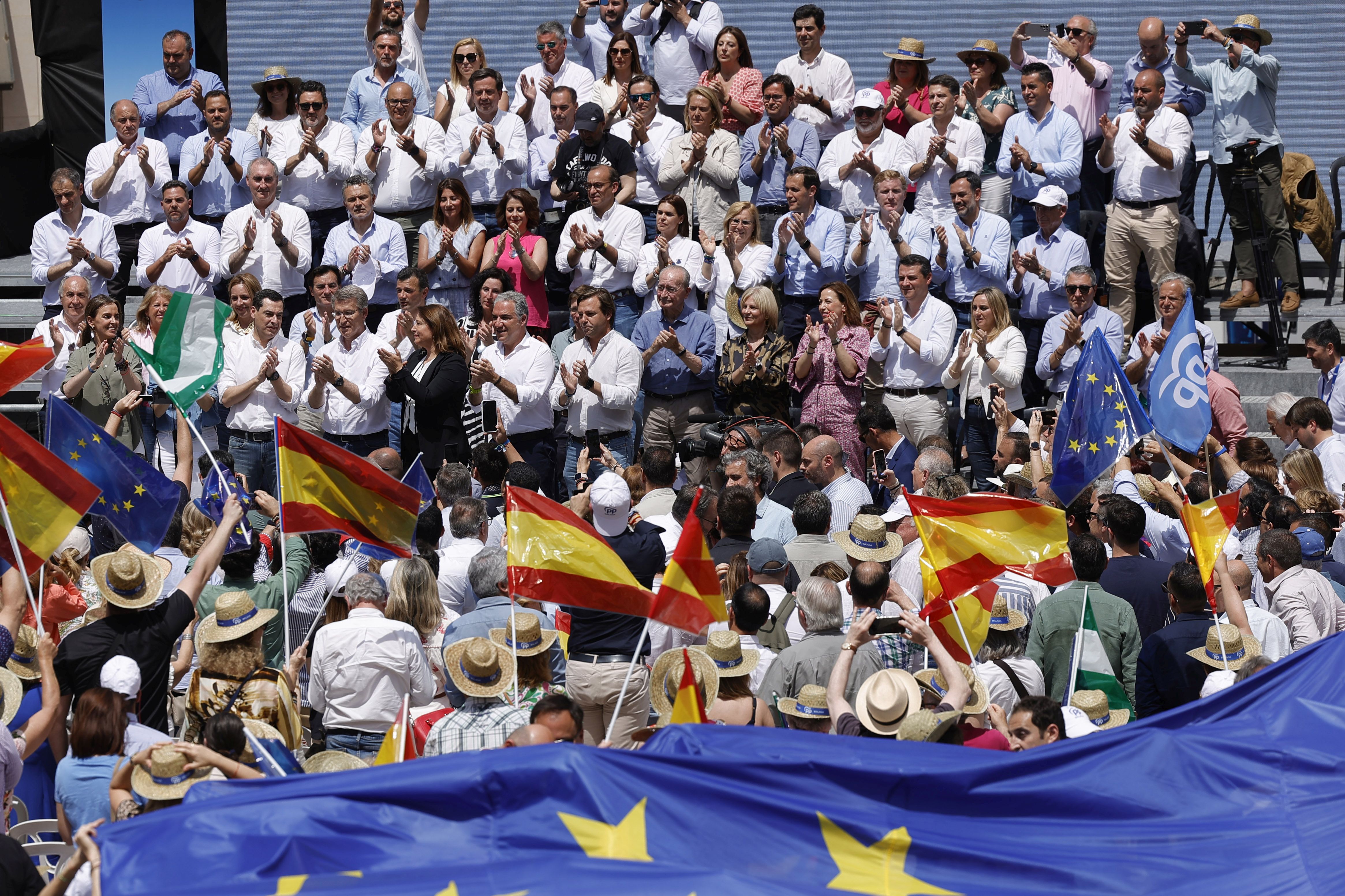 El acto de Alberto Núñez Feijóo en Málaga, en imágenes