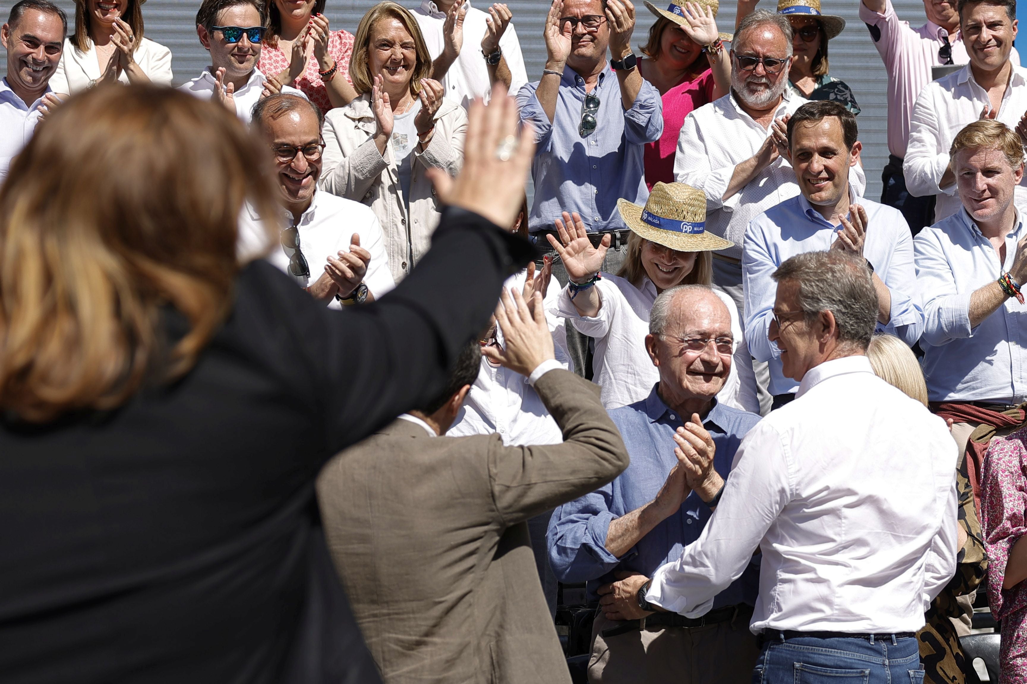 El acto de Alberto Núñez Feijóo en Málaga, en imágenes