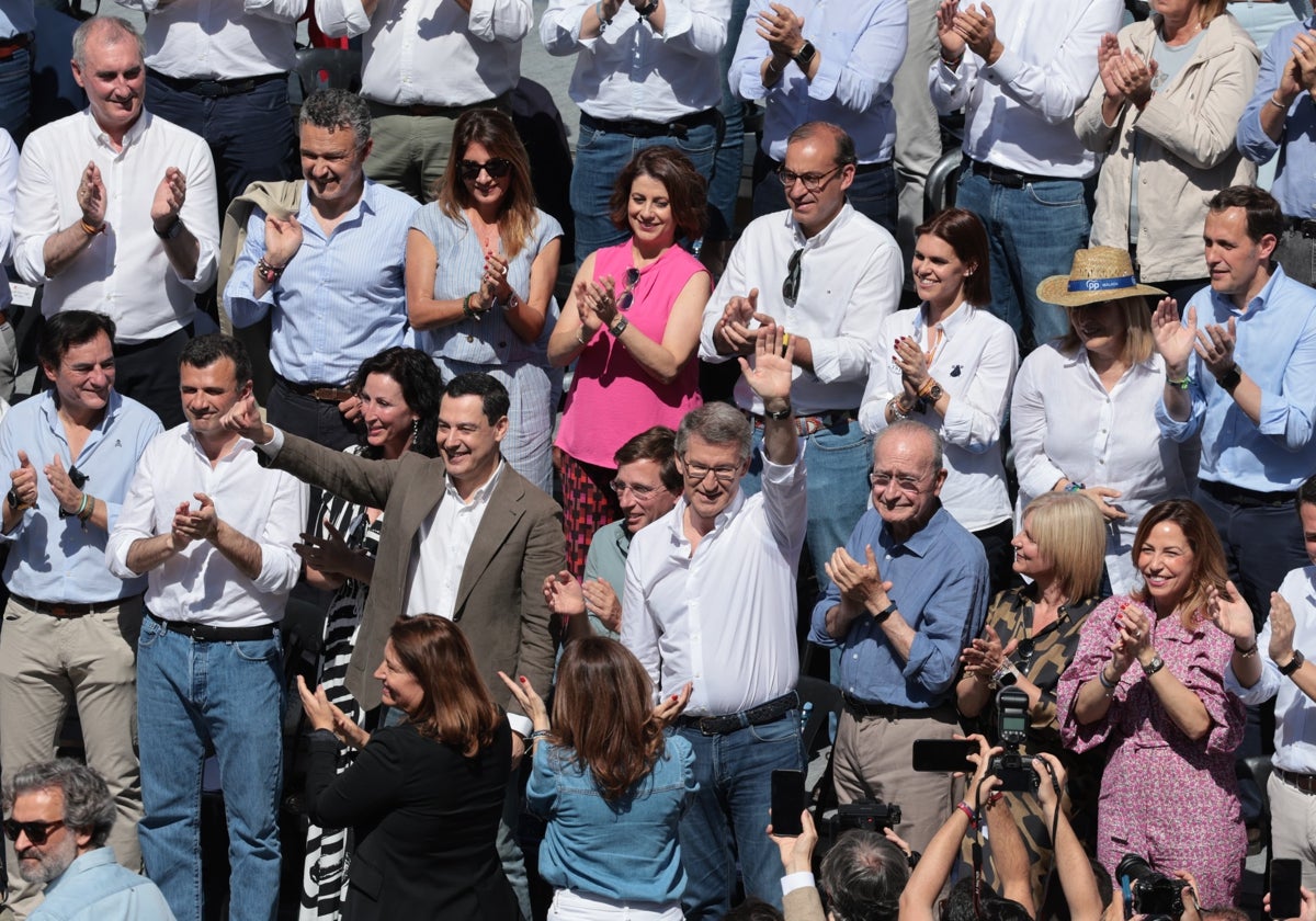 Moreno y Feijóo, al inicio del acto.