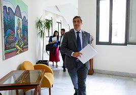 El rector, Teo López, en un reciente acto en el Rectorado de la UMA.