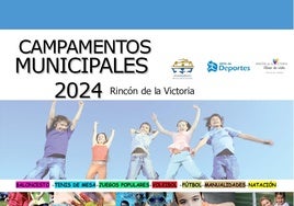 Cartel de los campamentos de verano.