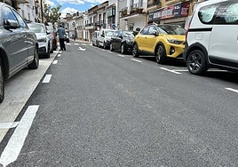 La nueva imagen de la calle Málaga de Pizarra.