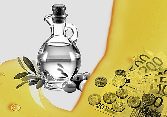 Imagen de archivo de una estantería con varias botellas de aceite de oliva virgen extra.