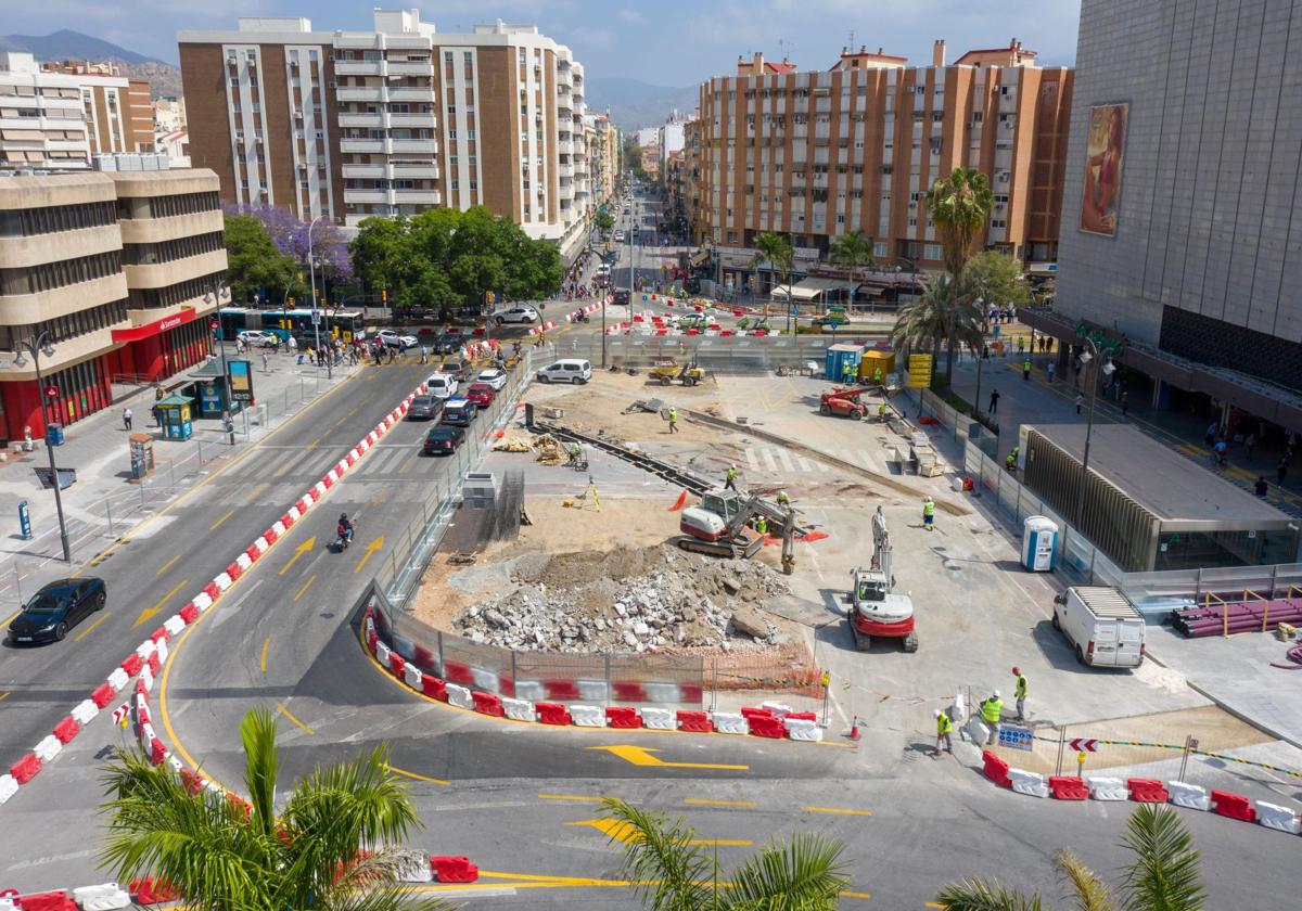 Cambios de tráfico en la calle Hilera durante cuatro semanas por las obras del metro de Málaga