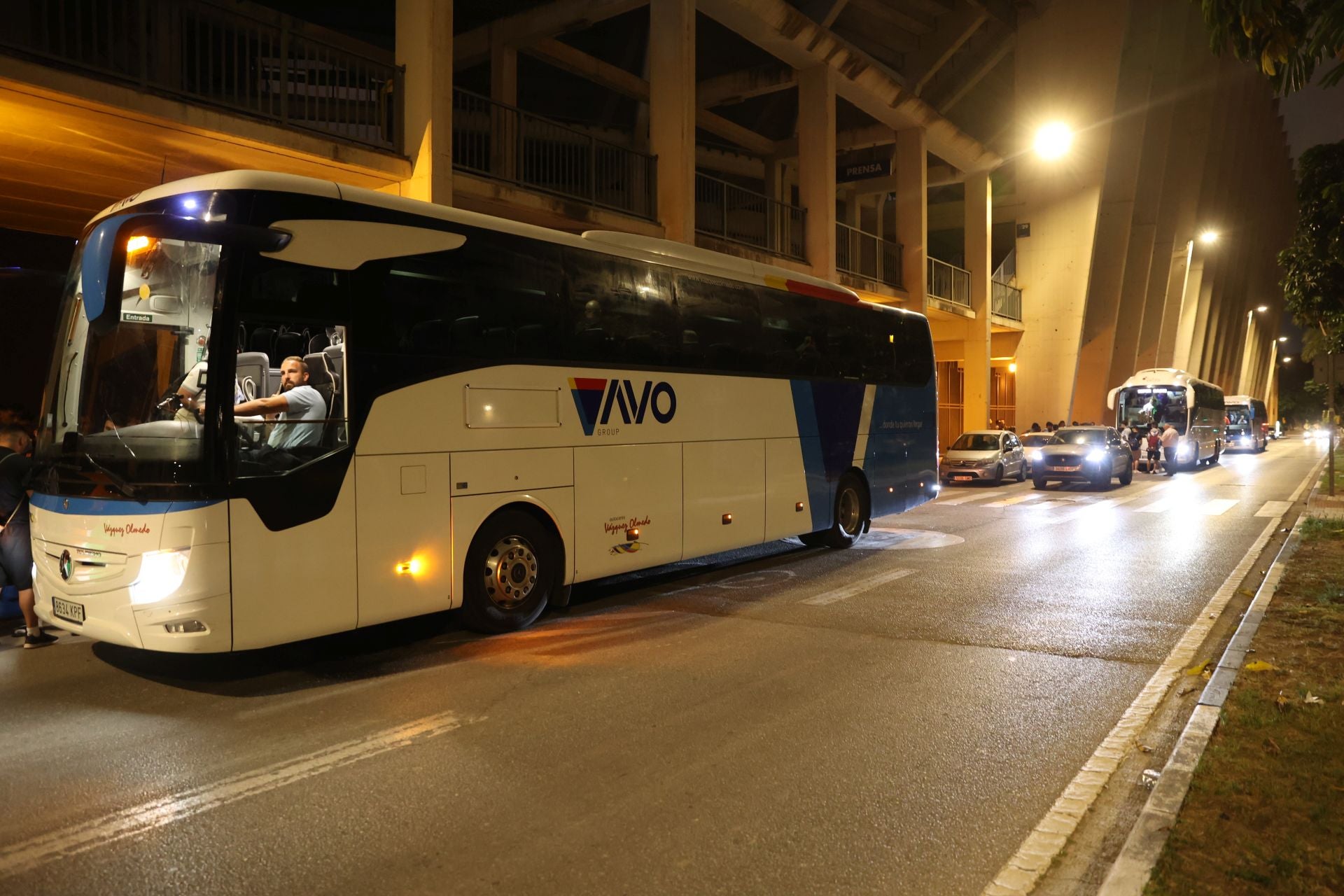 La salida en autobús a Vigo de los aficionados malaguistas, en imágenes