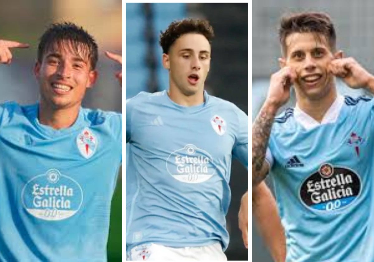 Raúl Blanco, Pablo Durán y Alfon, los tres acatantes titulares del Celta B.