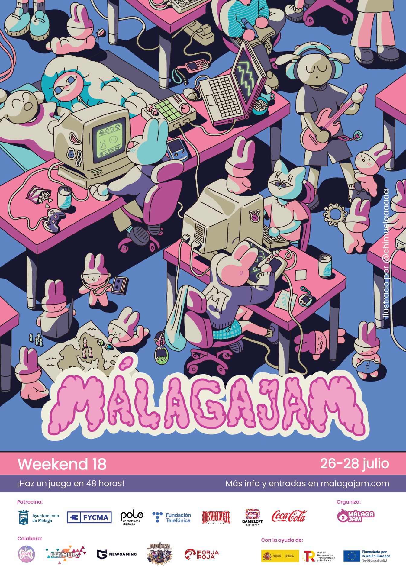 Cartel de la próxima MálagaJam