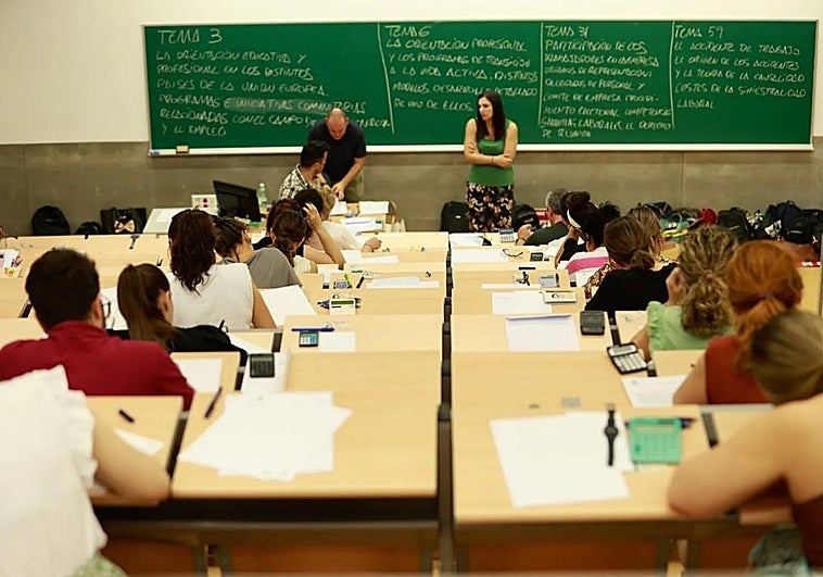 Oposiciones celebradas el pasado verano en Málaga.