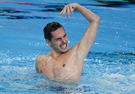 l español Dennis Gonzalez, durante los mundiales de natación de Doha.