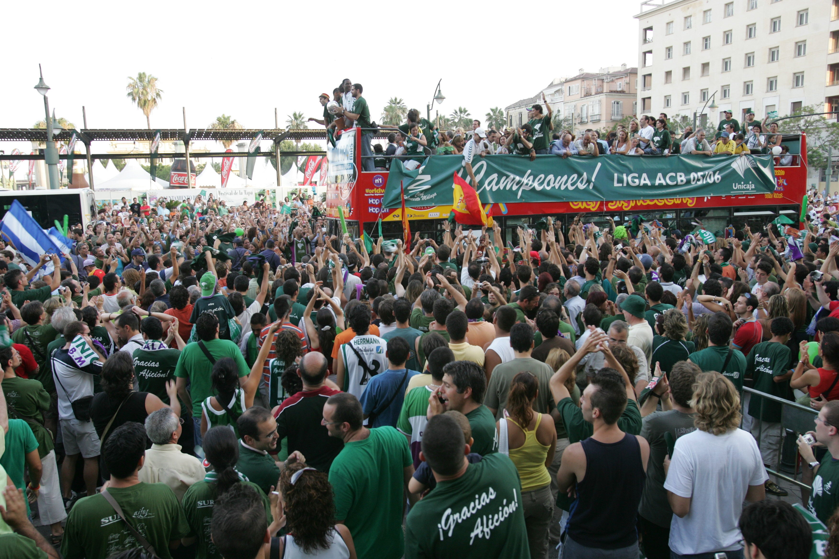 La celebración del título de Liga del Unicaja