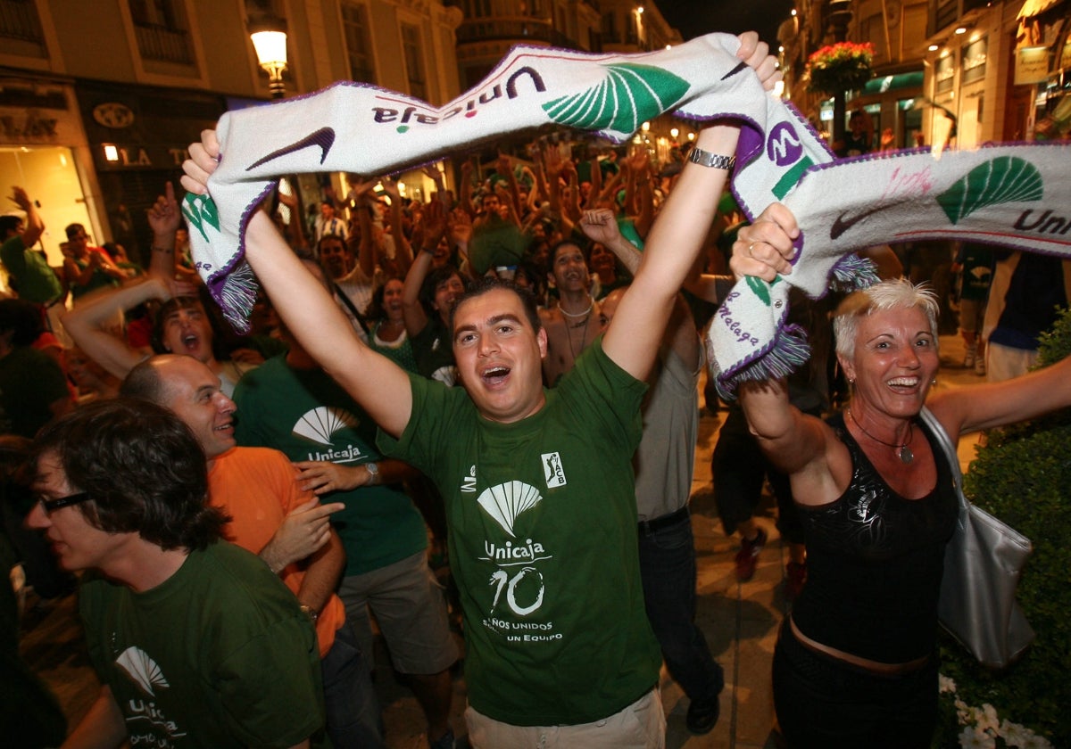 La celebración del título de Liga del Unicaja