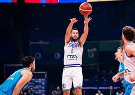 Spissu, en un partido con la selección italiana.