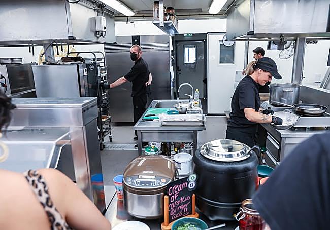 Interior de la cocina.
