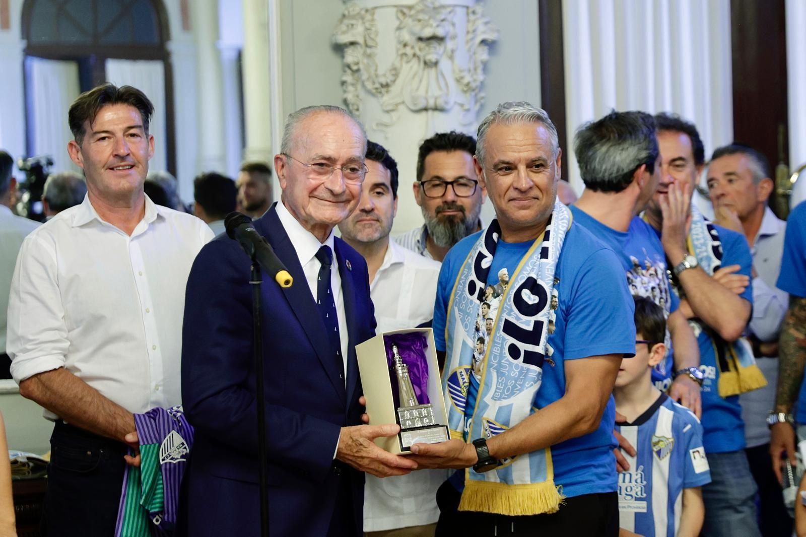 Recepción a los jugadores en el Ayuntamiento de Málaga