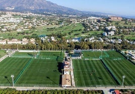 Vista aérea de las instalaciones del Marbella Football Center.