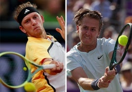 Alejandro Davidovich y Sebastian Korda, rivales en Wimbledon.