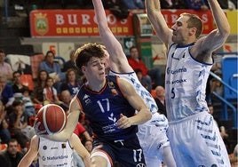 Mario Saint-Supéry, en un partido con el Tizona Burgos.