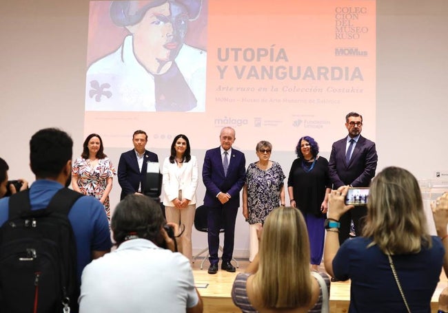 Marina Pineda, Epaminondas Christophilopoulos, Emilia Garrido, Francisco de la Torre, Aliki Costakis, María Tsantsanoglou y José María Luna, en la presentación.