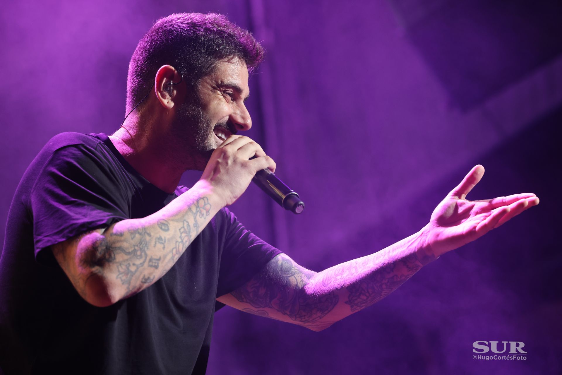 Melendi, durante su actuación el sábado