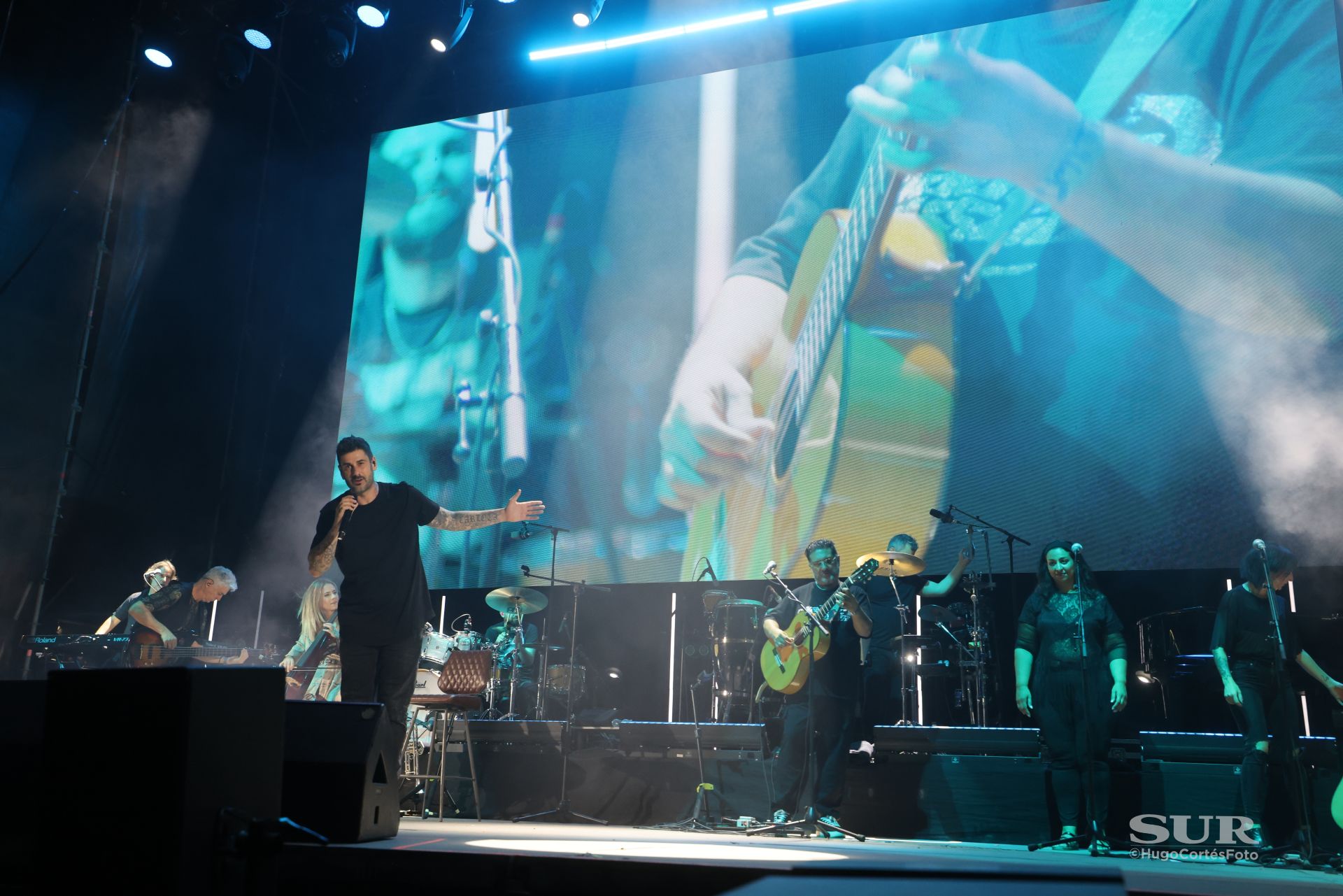Melendi, durante su actuación el sábado