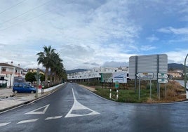 Imagen del cruce del Puente Don Manuel con la carretera de Periana.