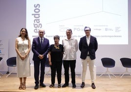 Lorena Codes, Francisco de la Torre, Charo López, Adrián Piera y Roger Dedeu, este jueves en la jornada celebrada en el Museo Ruso.