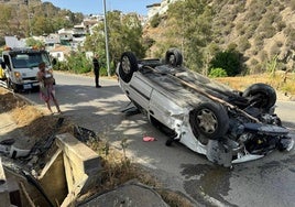 Estado en el que quedó el coche de Javier tras el aparatoso accidente